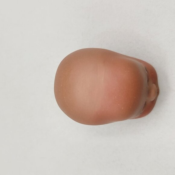 Sugar Lump Porcelain Bisque Brown Doll Head Repro Painted Face Closed Eyes - Picture 5 of 8